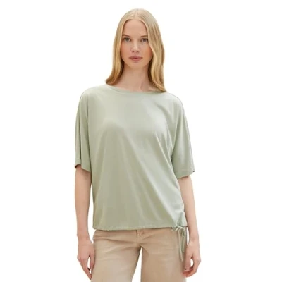 Abbildung von TOM Tailor MIT Rundhalsausschnitt Tshirt basic, Damen, Größe: Small, Desert green