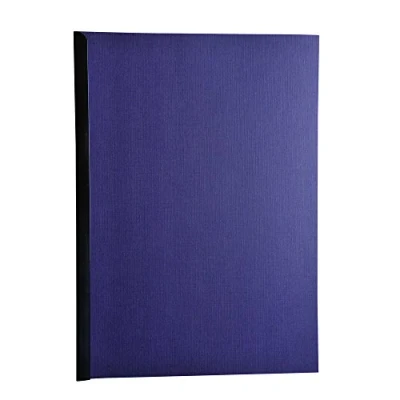 Abbildung von Exacompta Ref 2752C Forever Collection recycelte, starre Präsentationshüllen A4 (210 x 297 mm), Ledernarben Effekt, 270 g/m², starrer Karton, Blau, 100 Stück