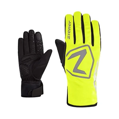 Abbildung von Ziener Herren DAQUA Fahrradhandschuhe, Winter wasserdicht, Soft Shell, gepolstert, Poison Yellow, 8