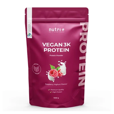 Abbildung von nutri+ Veganes Protein Pulver 3k Raspberry Yoghurt 1kg 1000 g