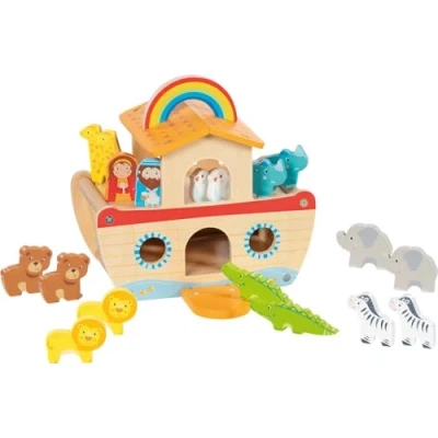Abbildung von goki Kinderspielboot Meine kleine Arche Noah (20 tlg), aus hochwertigem Holz