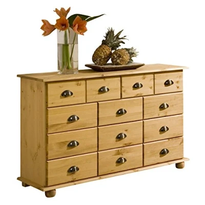 Abbildung von IDIMEX Kommode COLMAR, Sideboard Anrichte 11 Schubladen Schrank Holz Kiefer massiv, L