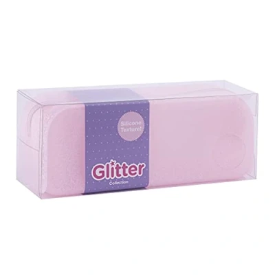 Abbildung von APLI 18950 Federmäppchen aus Silikon mit Glitzer Glitter Collection Rosa Schüleretui