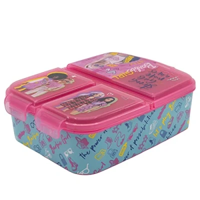 Abbildung von Barbie GIRL MIT 3 FÄCHERN Brotdose für Kinder, Größe: One Size, Pink