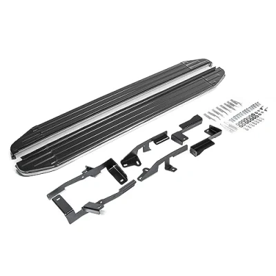 Abbildung von Trittbretter Seitenschweller kompatibel mit Ford Kuga 2013 2023 TÜV ABE Silber Schwarz Aluminium 2X
