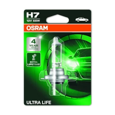 Abbildung von Osram ULTRA LIFE H7, Halogen Scheinwerferlampe, 64210ULT 01B, Einzelblister (1 Stück)
