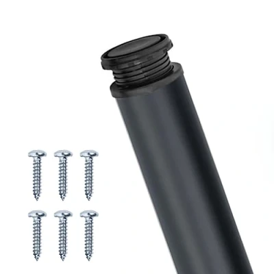 Abbildung von Gedotec Tischbeine Metall Schwarz matt Eco D 60 mm [EXTREM STABIL] 1 Stück Tischfüße I Höhenverstellbar Höhe 710 + 30 inkl. Befestigungsmaterial Schreibtisch Beine