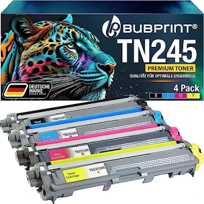 Abbildung von Bubprint TN241 TN245 4 Toner kompatibel als Ersatz für Brother TN 241 245 MFC 9332CDW DCP 9022CDW 9142CDN 9020CDW HL 3142CW 3150CDW 9342CDW 9017CDW 3152CDW 9140CDN