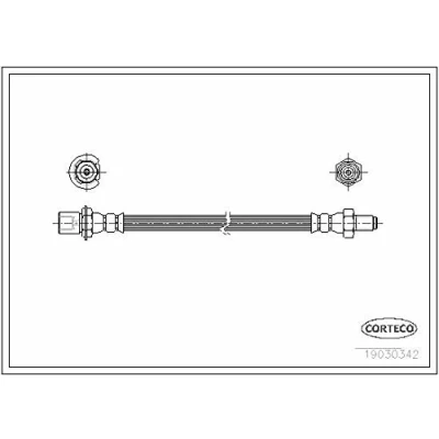 Abbildung von CORTECO 19030342 Bremsschläuche vorne und hinten 398 TOYOTA: Land Cruiser Prado 70 SUV, 60, HILUX 6 Pick up