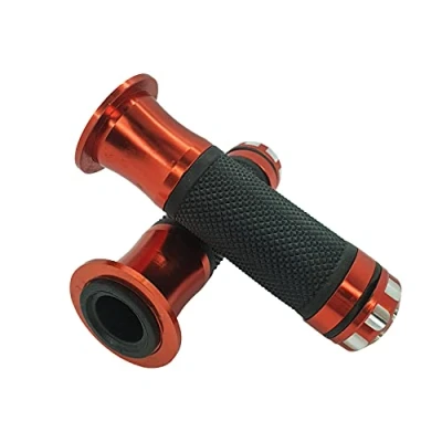 Abbildung von one by Camamoto 77344316E Set Paar Griffe Verve Farbe Schwarz/Orange, kompatibel mit Motorrad und Roller, optimalem Grip, einfache Installation, Durchmesser Links 22 mm/rechts 25 mm Länge 135