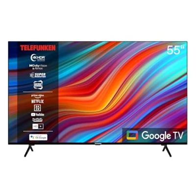 Abbildung von Telefunken XU55GA660S LCD LED Fernseher (139 cm/55 Zoll, 4K Ultra HD, Google TV, HDR Dolby Vision, Triple Tuner, Bluetooth, Atmos)