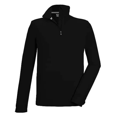 Abbildung von killtec Herren Fleeceshirt mit Stehkragen und Reißverschluss KSW 99 MN FLC SHRT, schwarz, 3XL, 40878 000