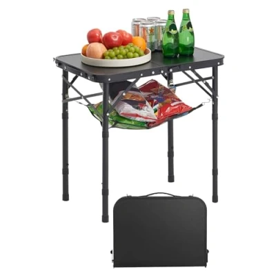 Abbildung von VEVOR Klapptisch Tragbarer Picknicktisch Buffettisch MDF 60cm Schwarz Picknick