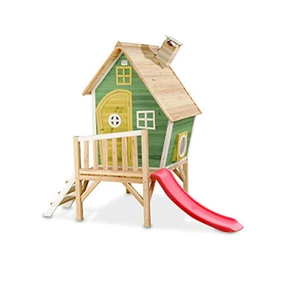 Abbildung von EXIT Holzspielhaus mit Rutsche Fantasia 300