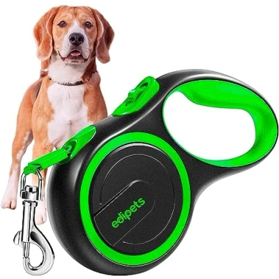 Abbildung von Edipets, Hundeleine, Ausziehbar, Einziehbar, 3, 5 und 8 Meter, Flexibles Band für Rechts Spaziergänge, Dog Leash, Rolleine, Flexileine, Retractable (Grün, Meter