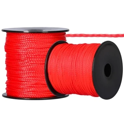 Abbildung von ToolSpace Maurerschnur Bauschnur 100m x 1.6 mm Rot Polypropylen Seide Richtschnur Lotschnur Stärke Pflasterschnur langlebig &amp; reißfest für Wasserwaage