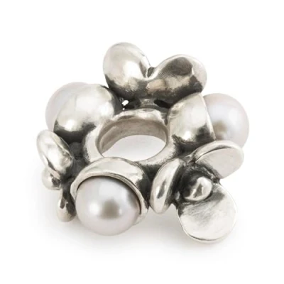 Abbildung von Trollbeads Frühlings Kollektion Blühende Verbindungen 2024 Silberbeads (Perlen der Geduld TAGBE 00308)