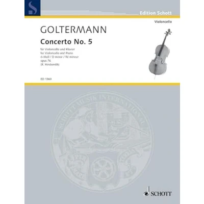Abbildung von Concerto: Nr. 5 d Moll. op. 76. Violoncello und Klavier.: No. Ré mineur. cello and piano. (Edition Schott)