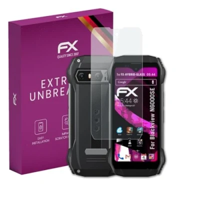 Abbildung von atFoliX Glasfolie kompatibel mit Blackview N6000SE Panzerfolie, 9H Hybrid Glass FX Schutzpanzer Folie