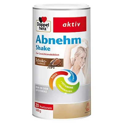 Abbildung von Doppelherz Abnehm Shake Mahlzeitenersatz mit leckerem Schoko Geschmack für eine gewichtskontrollierende Ernährung 20 Portionen