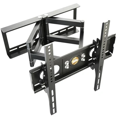 Abbildung von RICOO R28 TV Wandhalterung, (bis 65 Zoll, schwenkbar neigbar ausziehbar Fernseher Halter universal VESA 400x400)
