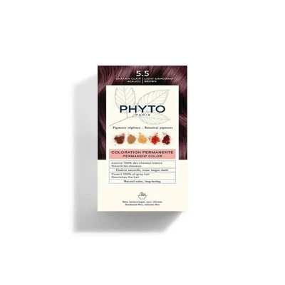 Abbildung von Haarprodukt der Marke Phyto, Behandlung, Farbe 5.5 Hellbraun Mahagoni