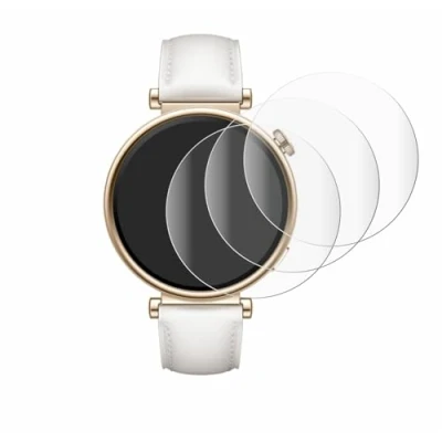 Abbildung von Savvies 4 Stück Full Screen Schutzfolie für Huawei Watch GT (41mm) Cover Displayschutz Folie [3D Curved, Transparent, Anti Fingerabdruck]