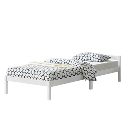 Abbildung von en.casa Holzbett, »Nakkila« Bett 120x200cm Kiefernholz Weiß