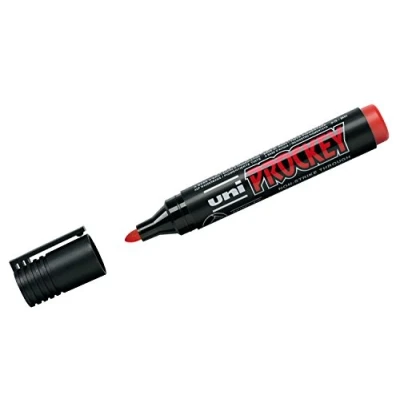 Abbildung von Uni ball 159121 Marker Prockey, Rundspitze, 1,5 3 mm, rot, 1 Stück
