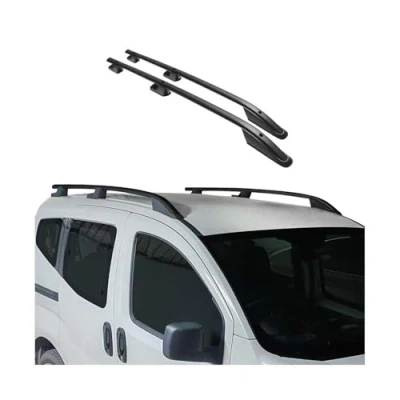 Abbildung von OMAC Alu Dachreling kompatibel mit Ford Transit Tourneo Custom 2012 2024 Kurzer TÜV ABE Schwarz