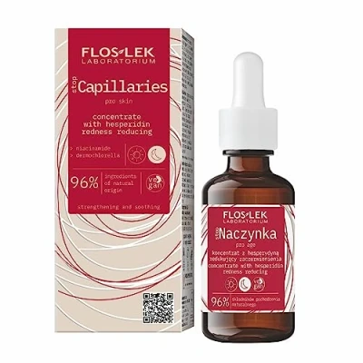Abbildung von FLOSLEK Anti Redness Couperose Serum 30 ml zur Reduzierung von Hautirritationen und Rötungen Konzentrat mit Hesperidin vegan Feuchtigkeitspflege