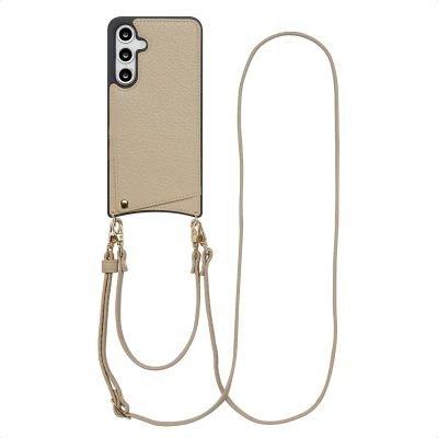 Abbildung von Samsung Galaxy S24 FE Hülle Kunstleder Selencia Hard Case/Backcover Handyhülle Beige