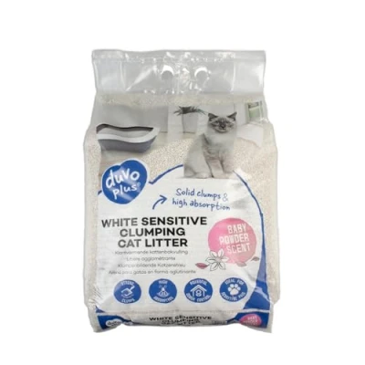 Abbildung von DUVO+ Katzenstreu White Sensitive Baby Powder 12 kg