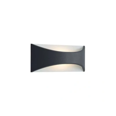 Abbildung von Lindby LED Wandleuchte Mathea, 30 cm, anthrazit, Alu, IP65