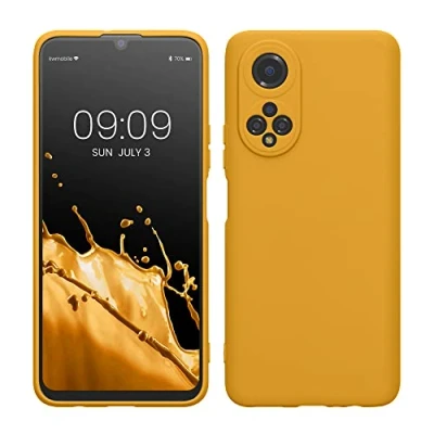 Abbildung von kwmobile Handyhülle kompatibel mit Honor X7 Hülle Handy Case aus weichem Silikon in Honiggelb