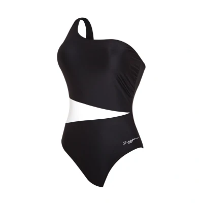Abbildung von Zoggs Lattice One Shoulder Damen Einteiler Badeanzug
