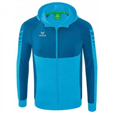 Abbildung von Erima Herren Six Wings Trainingsjacke mit Kapuze, curacao, XL