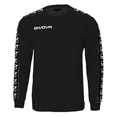 Abbildung von Givova Herren Band Sweatshirt mit Rundhalsausschnitt, Schwarz, S