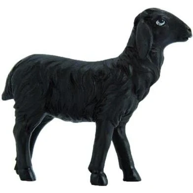 Abbildung von Unbekannt Krippenfiguren Schaf gerade schauend schwarz Höhe 2,6cm für 7 8cm Figuren