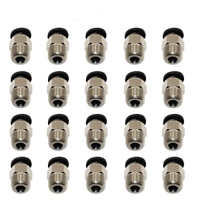 Abbildung von 3Dman PC4 M10 Male Straight Pneumatic PTFE Tube Push In Quick Fitting Connector for E3D V6 Long Distance Bowden Extruder 3D Printers 20pcs