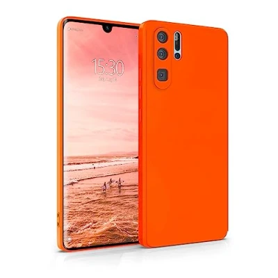Abbildung von MyGadget Hülle für Huawei P30 Pro robuste Silikon Schutzhülle TPU Case Slim Silikonhülle Back Cover Kratzfest Handyhülle Matt Orange