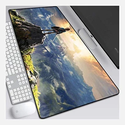 Abbildung von IGIRC Mauspad Legende von Zelda Geschwindigkeits Gaming Mousepads XXL Mousepad 900 x 400mm Größe 3 mm Dicke Basis Perfekte Präzision und Geschwindigkeit, G