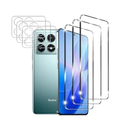 Abbildung von Zicurz 3+3 Stück Schutzglas für Xiaomi Redmi K70 Pro 5G, Panzer Schutz Glas, 3 Schutzfolie und Kamera Schutzglas, HD Displayschutz, Blasenfrei, 5G
