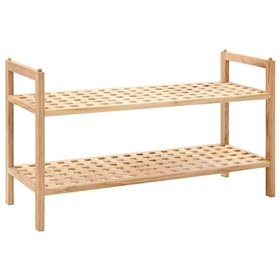 Abbildung von vidaXL Schuhregal Walnussholz Massiv 69x26x40 cm, 1 tlg.