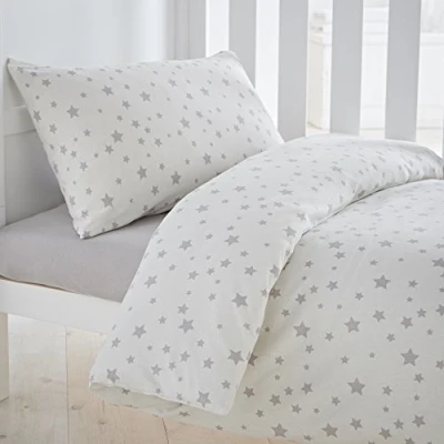 Abbildung von Silentnight Safe Nights Bettbezug Set, grau Sterne