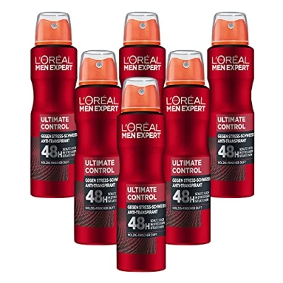 Abbildung von L&#039;ORÉAL PARIS MEN EXPERT Deo Spray Ultimate Control 48h, Packung, 6 tlg.