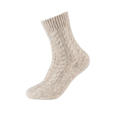 Abbildung von camano Female COSY Cable Stitch 2 PACK Socken, Damen, Größe: 39 42, Nature