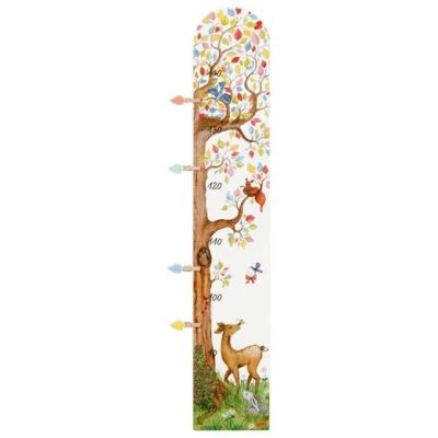 Abbildung von goki Messlatte &quot;Auf der Lichtung&quot; Kindermesslatte Holz Wachstumslatte (Set, 1 tlg., 1), sehr schönes Waldmotiv mit Reh