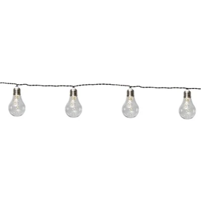 Abbildung von LED Solar Lichterkette Glow, klar, warmweiß, 190 cm lang