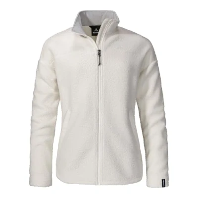 Abbildung von Schöffel Damen CIRC Fleece Jk Style Purga WMS, kreislauffähige Fleecejacke aus kuscheligem Sherpa Fleece, wärmende, schnell trocknende Outdoor Jacke mit fast 100 % Recyclingfähigkeit, nordic, 40